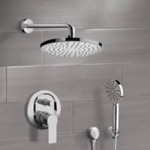 Remer SFH66 Chrome Shower System With Rain Shower Head and Hand Shower